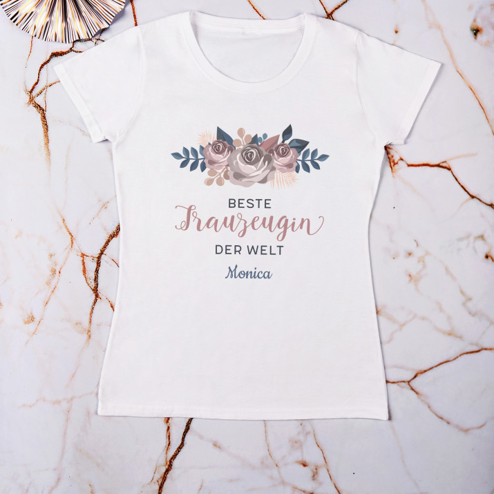 Beste Trauzeugin - T-Shirt mit Aufdruck für Damen